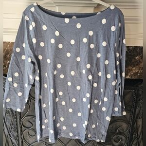 Polka-Dot 3/4 Sleeve Tee